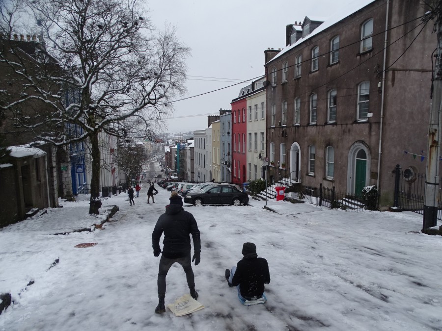 Snow day atop St Patrick's Hill, Cork City, 2 March 2018  (picture: Kieran McCarthy)