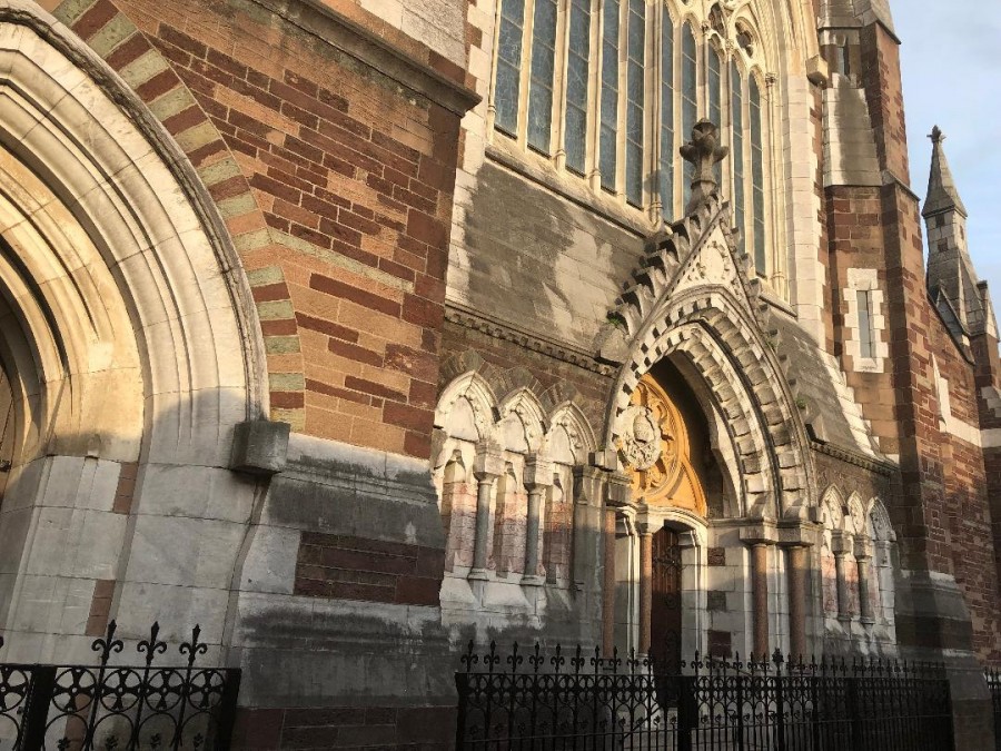 Autumnal light falls on the entrance to SS Peter's and Paul's Church, Cork, September 2019  (picture: Kieran McCarthy)