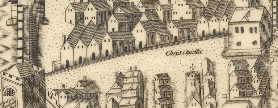 South Main Street, late sixteenth century as depicted in Sir George Carew’s Pacata Hibernia, c.1600 (source: Cork City Library)