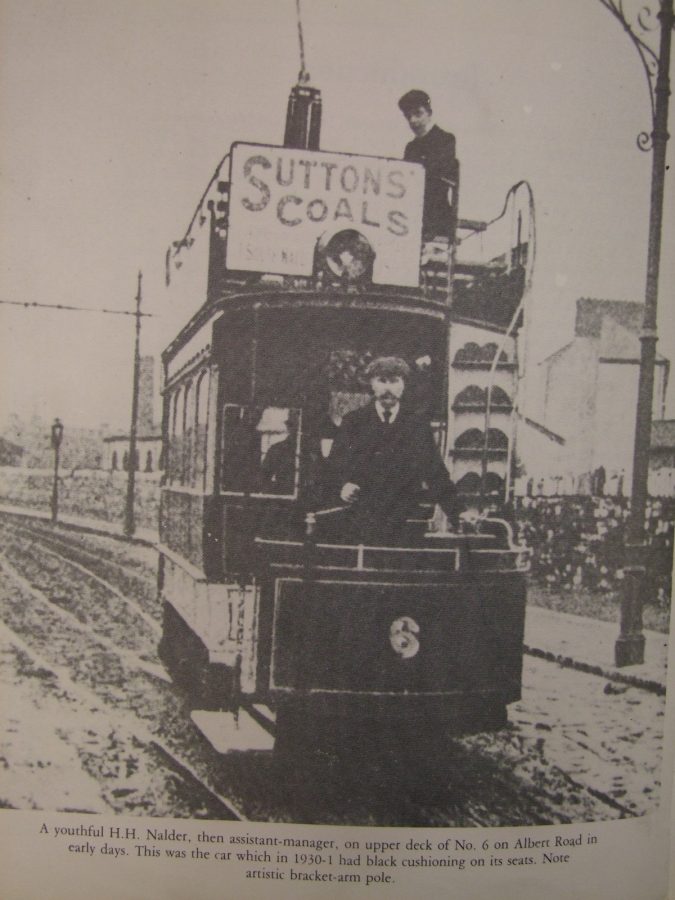 Tram on Albert Road, Cork from Tram Tracks Through Cork by Walter MacGrath (source: Cork City Library).