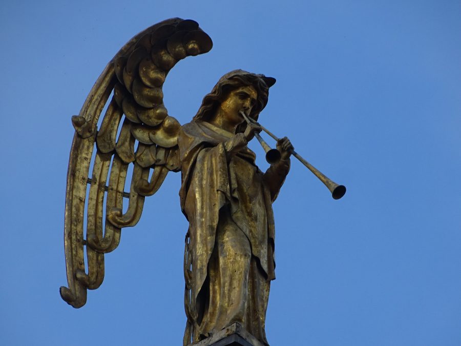 Golden Angel, Eastern face, St Finbarre's Cathedral, present day (picture: Kieran McCarthy) 