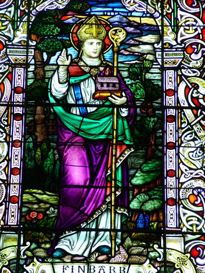 Depiction of St Finbarr, St Finbarr and Holy Angels, Ballingeary, Co. Cork (picture: Kieran McCarthy)   