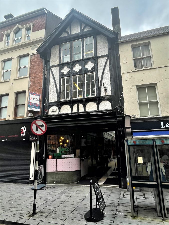Winthrop Arcade, Oliver Plunkett Street, present day, entrance from Winthrop Street (picture: Kieran McCarthy)