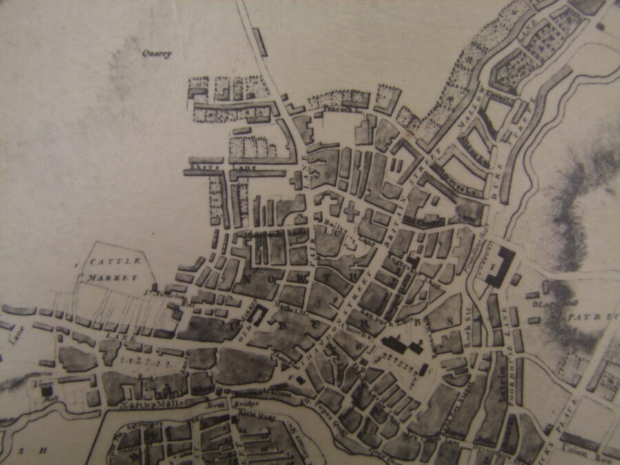 Shandon Street and Blackpool, Cork, 1801 (source: Cork City Library)