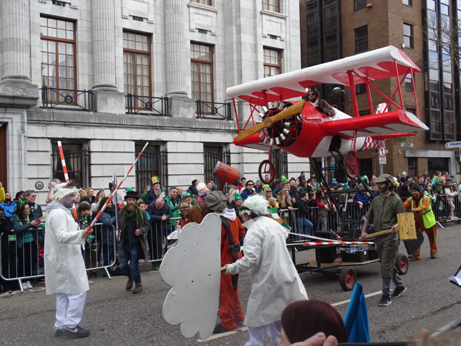 Scene from Cork's St Patrick's Day Parade, 17 March 2022 showcasing the great work of Cork Community Art Link (picture: Kieran McCarthy)