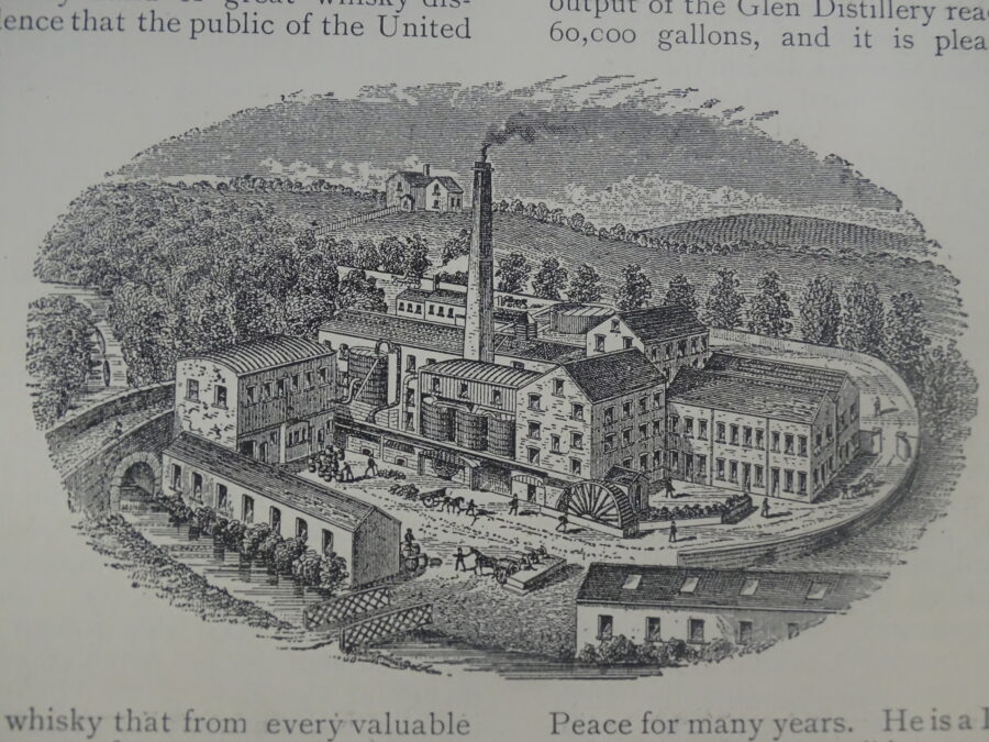 Illustration of the Glen Distillery, c.1892 from Stratten's and Stratten's Commercial Directory (source Cork City Library)