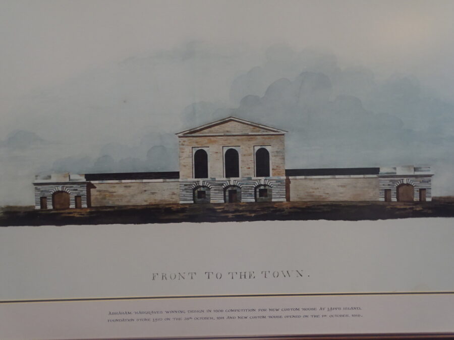 Abraham's Hargrave's 1814 Plan for the western facade of the new Custom House, Cork (source: Former Port of Cork boardroom)