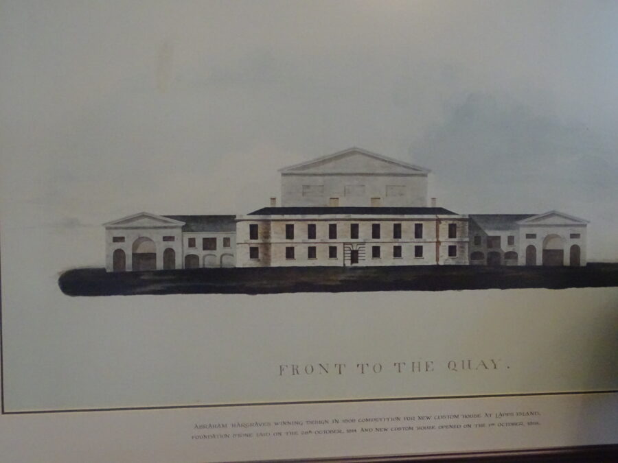 Abraham's Hargrave's 1814 Plan for the western facade of the new Custom House, Cork (source: Former Port of Cork boardroom)