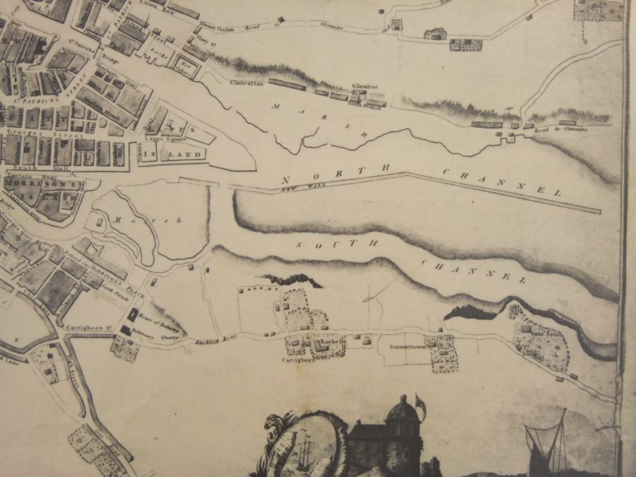 The New Wall or Navigation Wall, from Beaufort’s Map of Cork 1801
(source: Cork City Library)