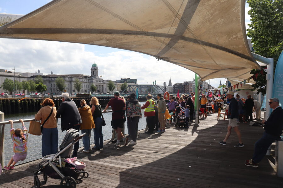 Finish line, Ocean to City Rowing Race as part of the Cork Harbour Festival, Late May 2025 (picture: Kieran McCarthy)